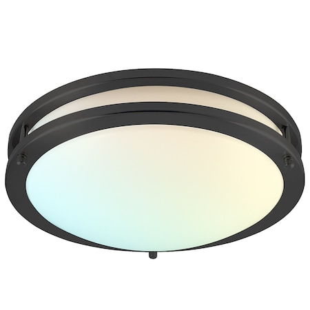 Luxrite 12 Inch LED Flush Mount Ceiling Light 5 CCT Selectable 2700K-5000K 14W 1120LM Dimmable LR23291-1PK